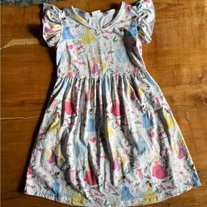 Colorful Princess Print Kids Dress 7/8